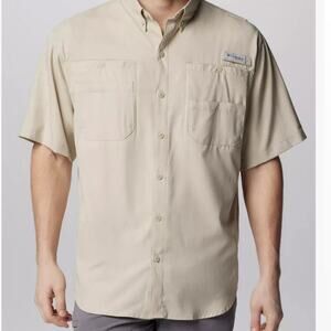 Columbia PFG vented fishing shirt men’s large outdoor hiking khaki